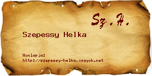 Szepessy Helka névjegykártya